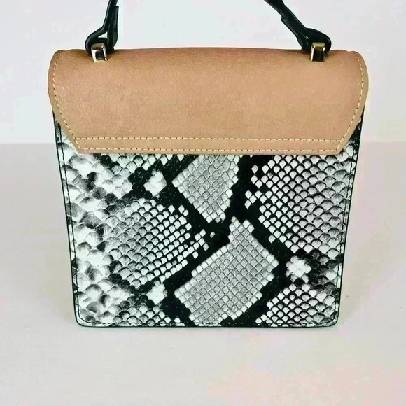 Anthropologie Jules Kae Snake Print Bag with Hearts. - Picture 4 of 8